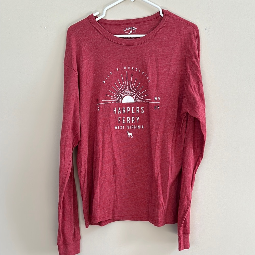 League Red Women's Long Sleeve Top